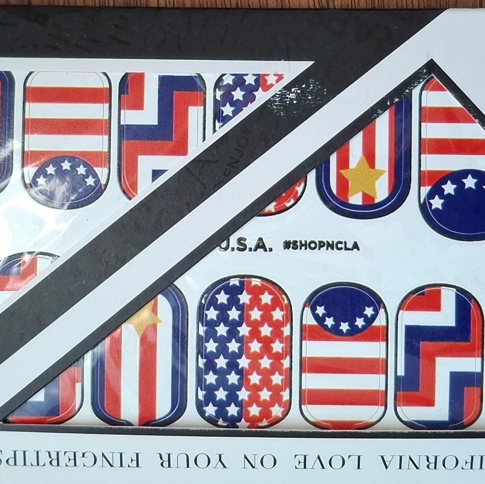 New Sealed NCLA Nail Wraps USA Self Adhesive, World Cup, Olympics